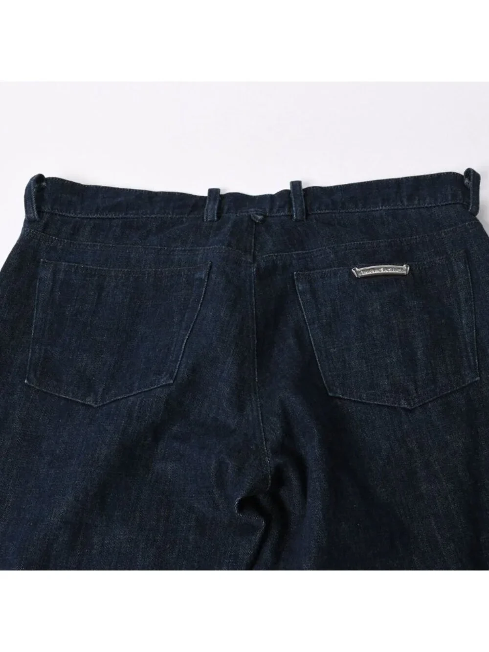 Chrome Hearts Flarenie Denim Pants Jeans Horseshoe Button Indigo Blue